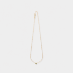 18K gold plated sterling silver natural green peridot pendant necklace in a minimalist solitaire dot design