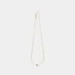 18K gold plated sterling silver natural green peridot pendant necklace in a minimalist solitaire dot design